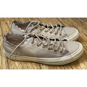 Converse Chuck Taylor All Star Frilly Thrills Pink Shoes Women Size 8 Leather